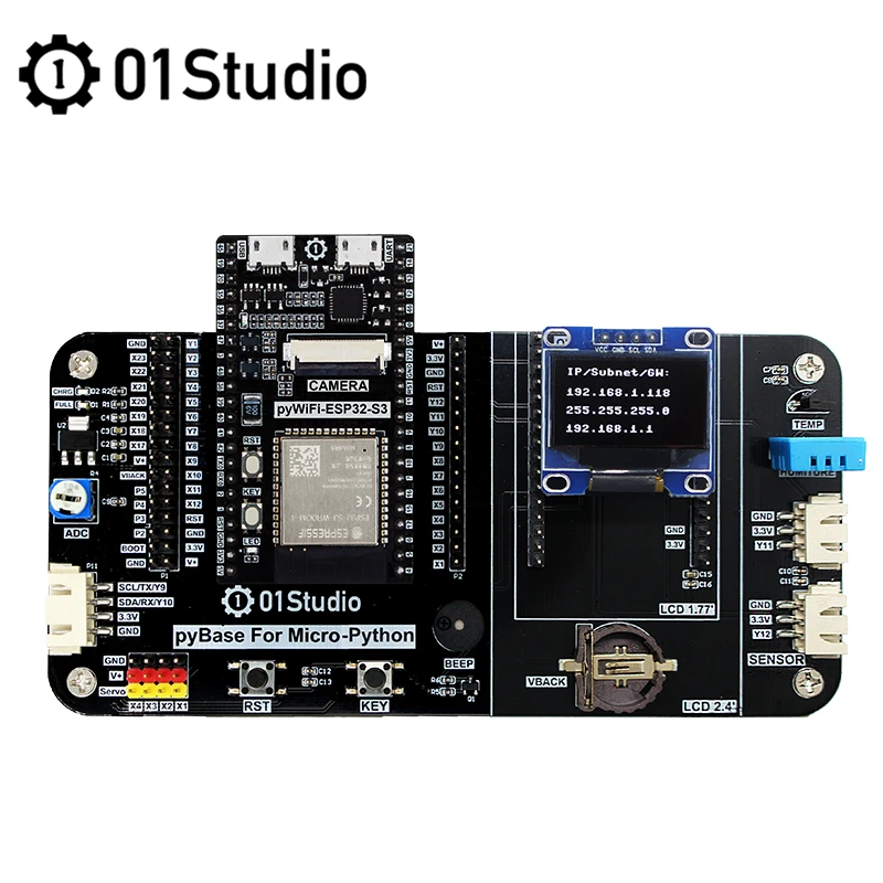 Chipboard 01studio PyWifi-ESP32-S3 ESP32 MicroPython AI Machine Vision IoT WiFi Development Board Image Processing Capabilities