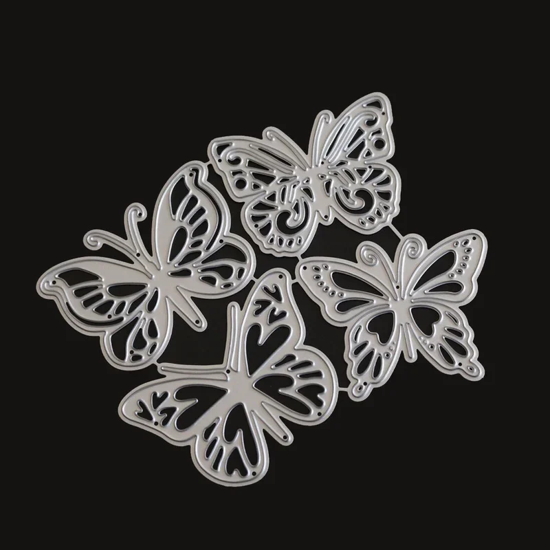 4pcs/set Butterfly Metal Cutting Dies Scrapbooking Embossing Paper Cards Making Decor Crafts Stempel