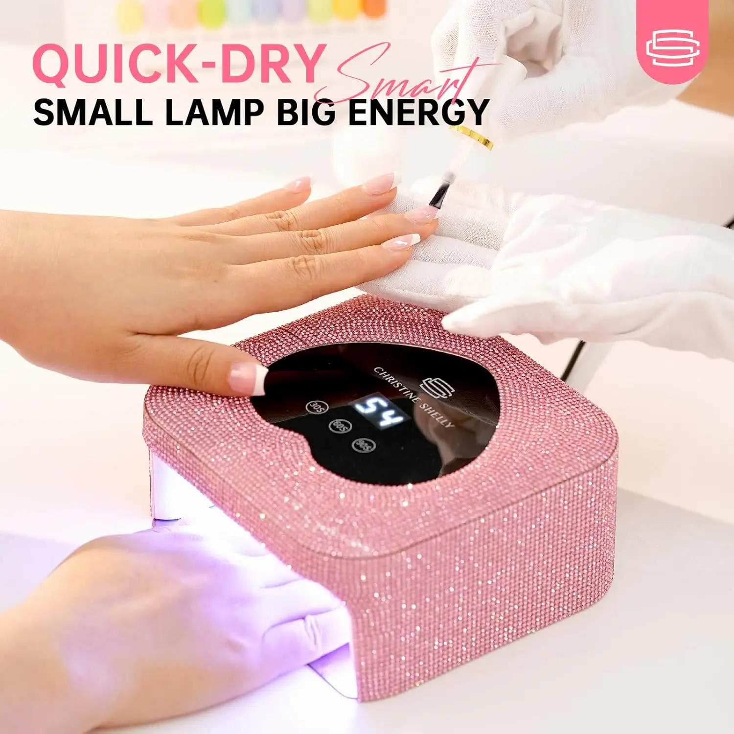 مصباح أظافر بالأشعة فوق البنفسجية بقدرة 48 وات، مجفف أظافر ماسي صغير مع تحكم باللمس و3 إعدادات للمؤقت #5