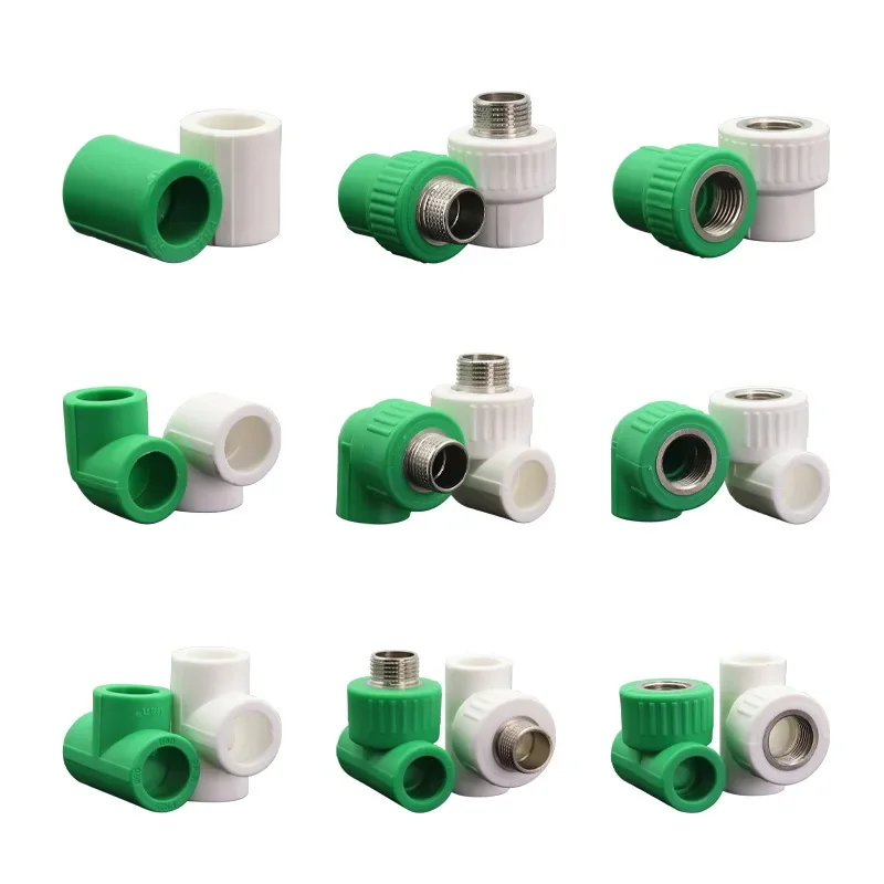 1/2 PPR Connector Pipe Fittings Elbow Direct Tee Engineering Hot Melt Inner and Outer Wire PPR Fittings Fittings Tube Connector