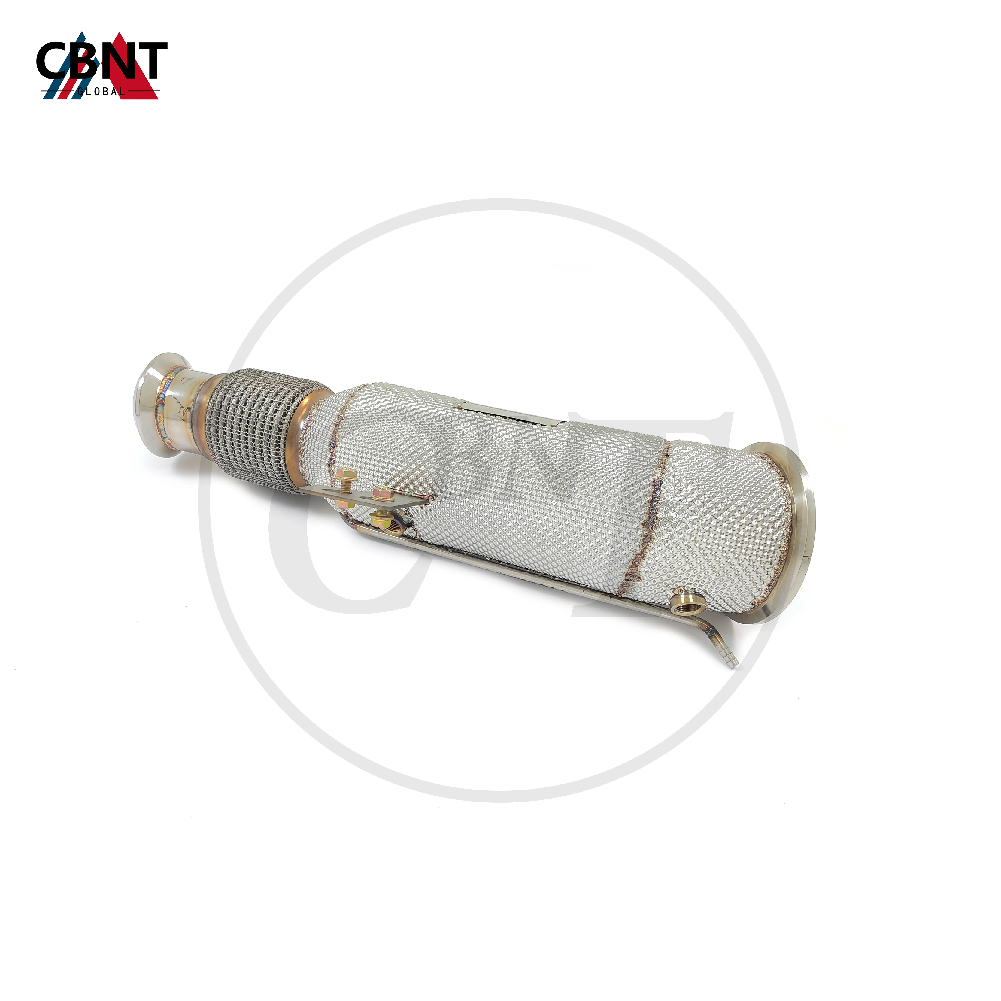 

CBNT Exhaust-pipe Performance Catted Downpipe with Catalytic Converter Heat Shield SS304 Exhaust System for BMW B58 G16 840i