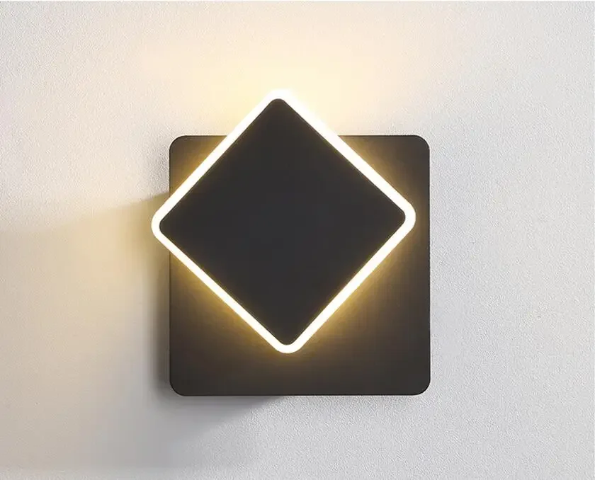 LED Wall Lamp 360 Degree Rotatable Lamp Sconce Plug in Wall Spot for Stairs Living Room Bedroom wall light Rotate lighting