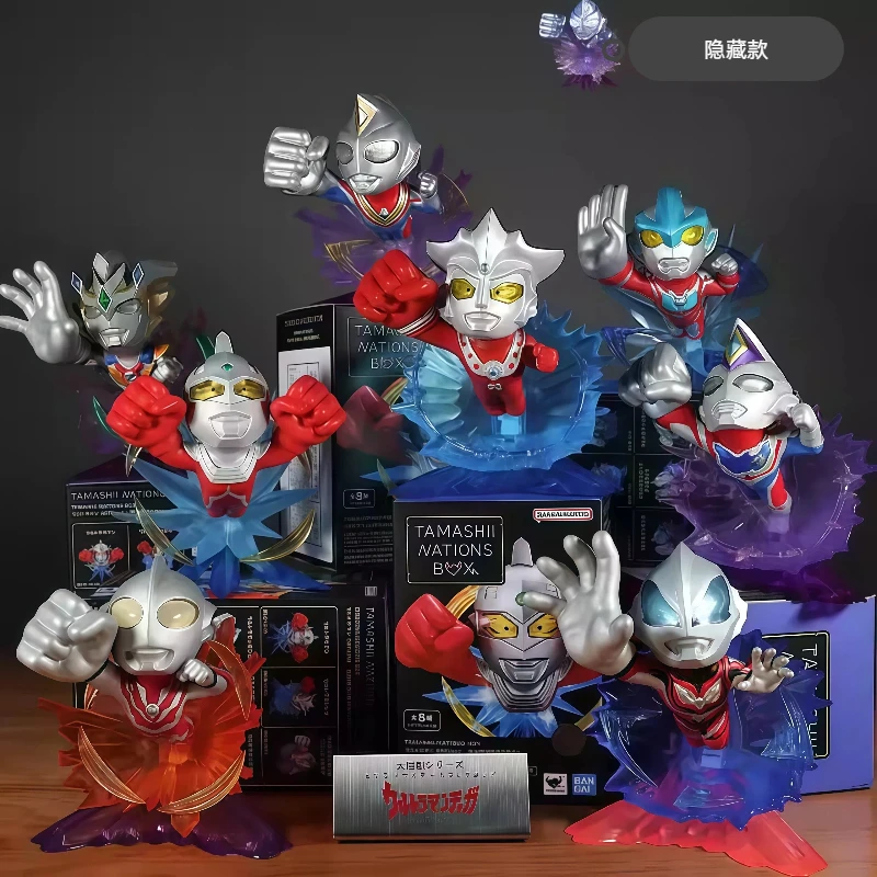

Подлинная коробка Bandai Tamashii теперь доступна вторая партия моделей слепых коробок Ultraman Q-Version, фигурки и подарки для мальчиков