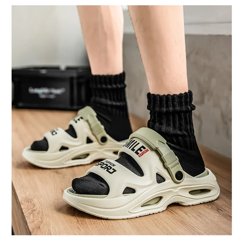 Herren-Hausschuhe, neue Sommer-EVA-Sandalen mit weicher Sohle, Plattform-Sandalen für drinnen und draußen, zum Gehen, Strandschuhe, Flip-Flops, Herrenschuhe – Detail 22
