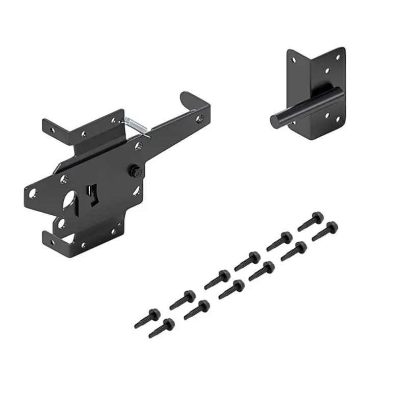 ABGH-Automatic Self-Closing Door Catch Heavy Duty Gate Catch, Post Mount With Mounting Screws For Wooden/Vinyl Fence