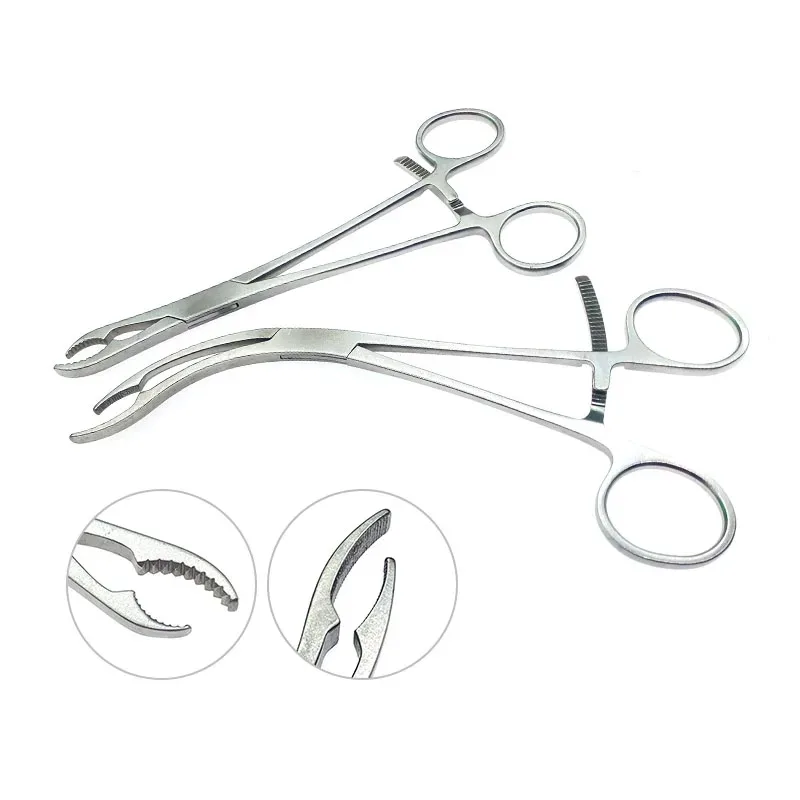 Щипцы для удержания кости лодыжки, прямые/изогнутые костные щипцы, зажимы, ортопедические хирургические инструменты