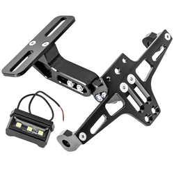 Motorcycle License Plate Holder LED Lamp Holder For Suzuki GS 500 SV 650 GSXR 1000 Motorcycle License Plate Accessories