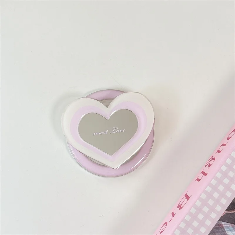 Cartoon Mirror Telescopic Phone Stand Kawaii Ins 360°Rotatable Anti-Slip Phone Finger Holder Universal Phone Bracket For iPhone view 6