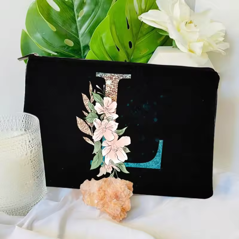Gradient Initial Makeup Zipper Bags Fashion Travel Toilet Lipstick Pouch Bag Bachelorette Party Bridesmaid Cosmetic Clutch Purse - Image 15