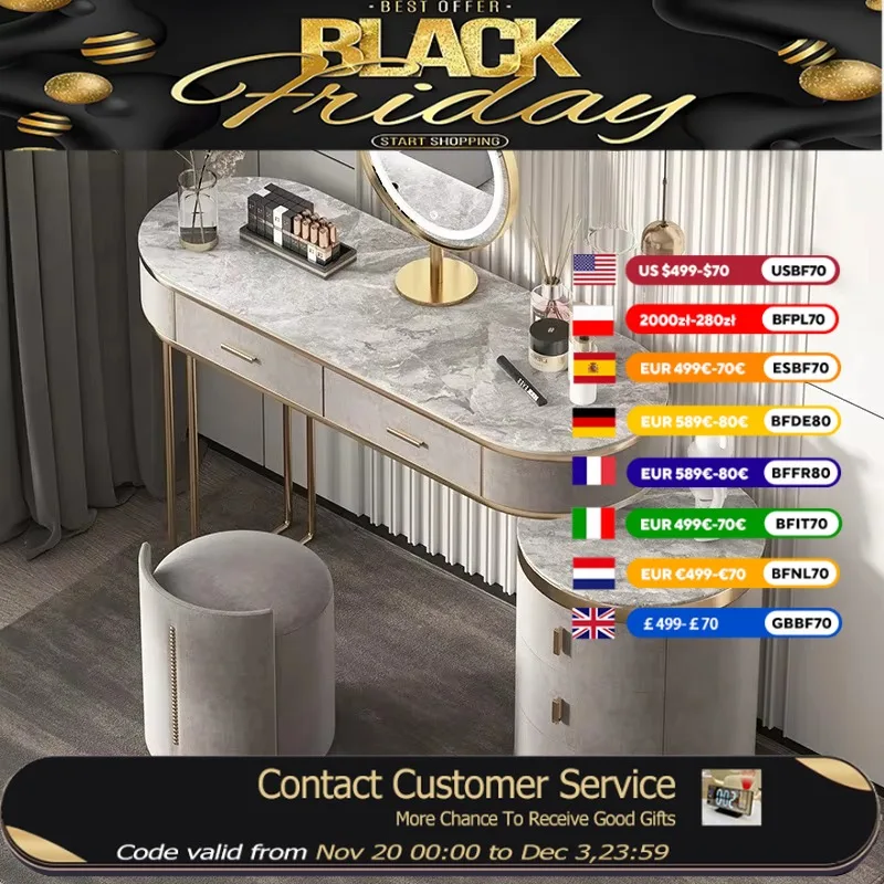 

Minimalist Storage Vanity Table Mirror Stool Living Room Organizer Dresser Bedroom Drawers Penteadeiras Bedroom Furniture