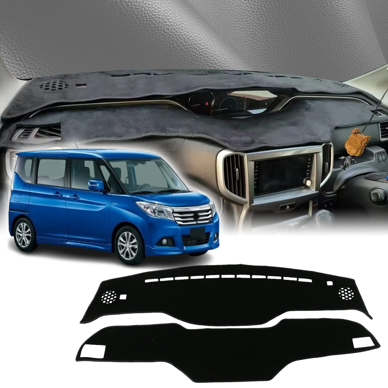 

fit for Suzuki Solio 2017 2018 2019 2020 RHD Car Accessories Dashmat DashMat Sunshade Dashboard Cover Pad Protective Carpet