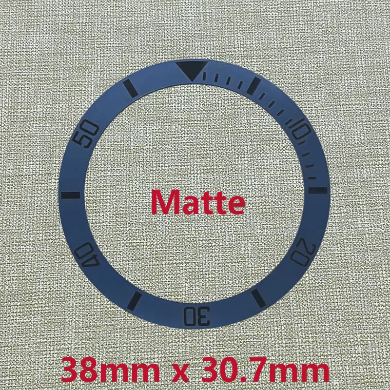 NH35 Watch Case Ring Matte Ceramic 38mm x 30.7mm Curved Bezel Insert Parts Fits 40mm GMT SUB SKX007 SKX009 Men Watch Accessories