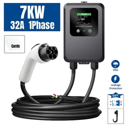 TOEV Electric Car Charging Station 7KW Use Directly EV Charger Type 2/Type 1/GBT EV Wallbox Chargers J1772 IEC62196 GB/T