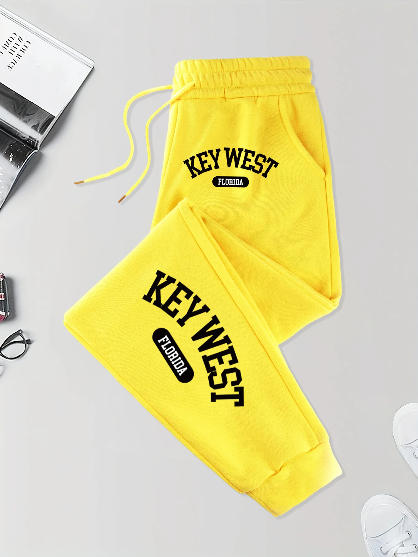 

Мужские брюки с принтом Florida Key West, осенние брюки с эластичной резинкой на талии, универсальные джоггеры, длинные брюки, модные 10-цветные спортивные штаны