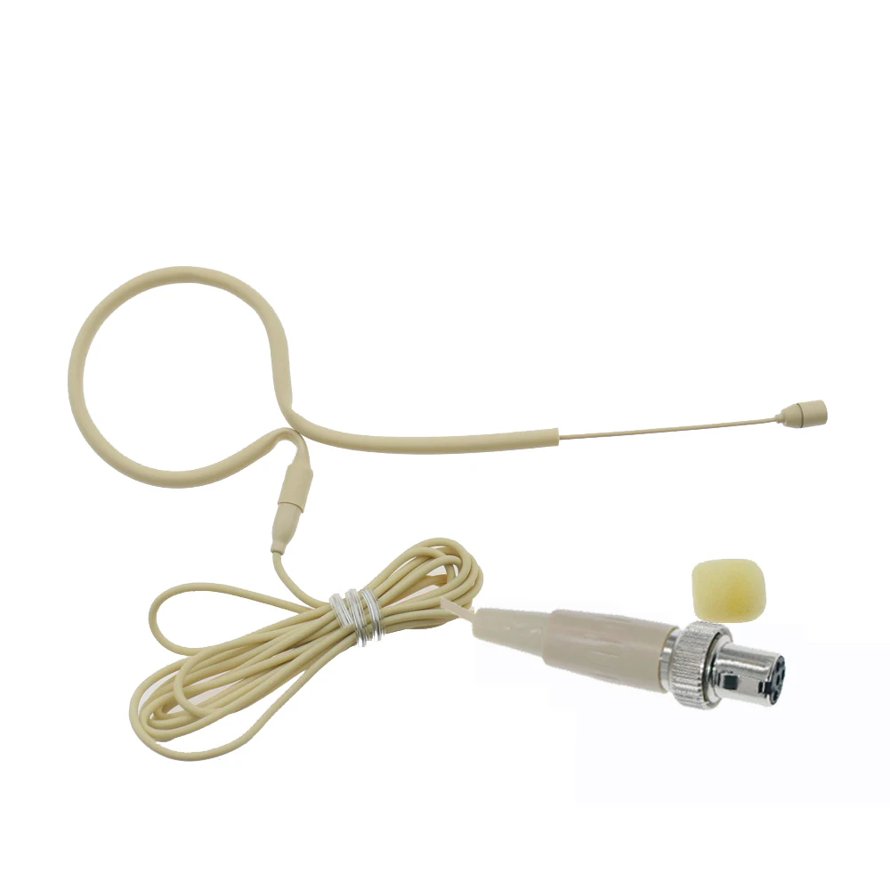 

ACT650 Omnidirectional EarSet HeadWorn Microphone 4-Pin Locking Mini For MiPro ACT Wireless BeltPack Stage Sing Music Karaoke