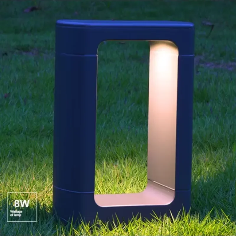 Customized 300mm 600mm 800mm Outdoor Landscape Pillar Lawn Lamp 7w 12w Garden Led Bollard Light