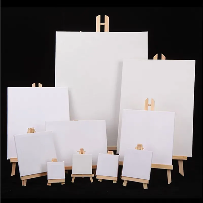 Mini Shelf Natural Wood Tripod Easel Frame Painting Craft Holder Desktop Painting Table Name Card Stand Display Holder Children