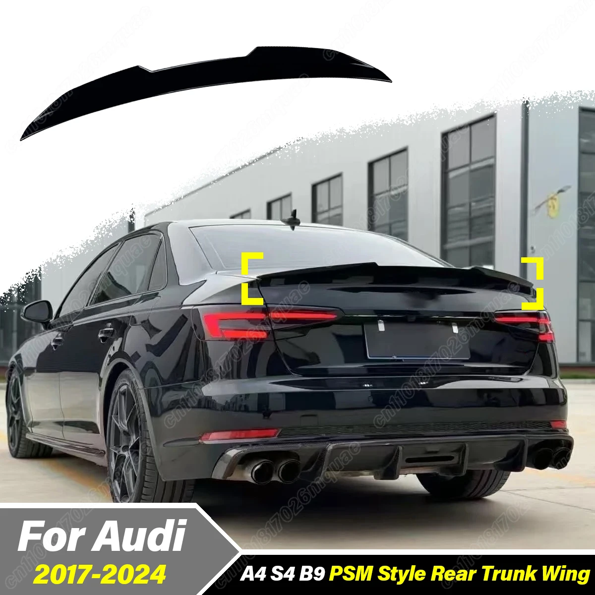 

Для Audi A4 S4 B9 2017-2024: Задний спойлер (антикрыло) в стиле PSM для тюнинга и декоративного обвеса кузова