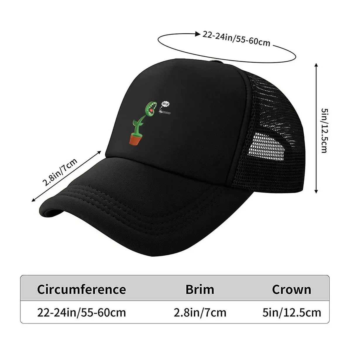 New Venus Flytrap Animated Plant Meets Unfortunate Fly Mesh Baseball Cap