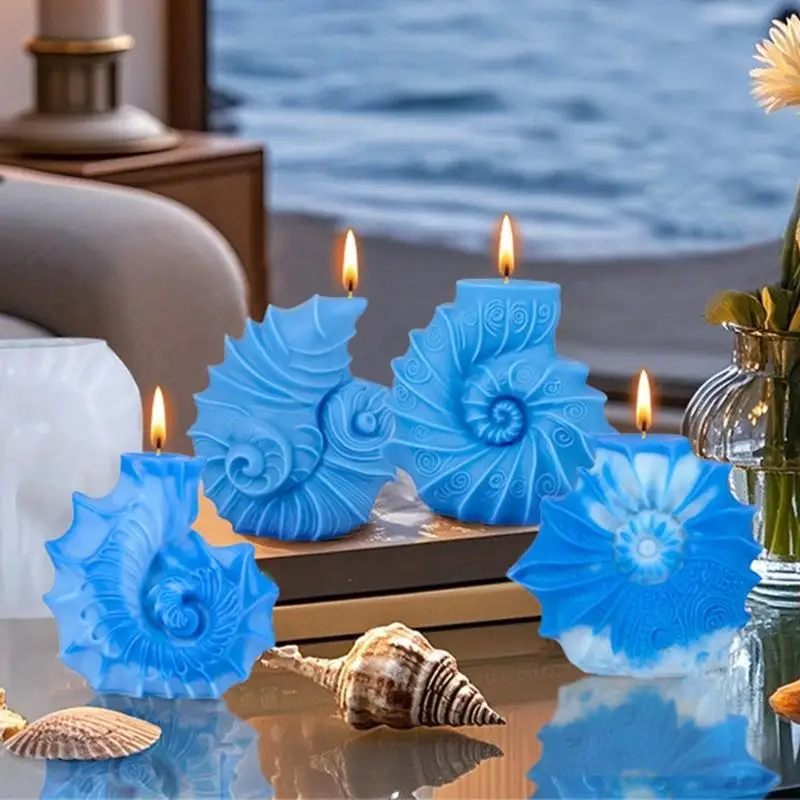 

Y1UD Ocean Styles Mould Ornament Molds Plasters Molds 3D Conch Silicone Molds