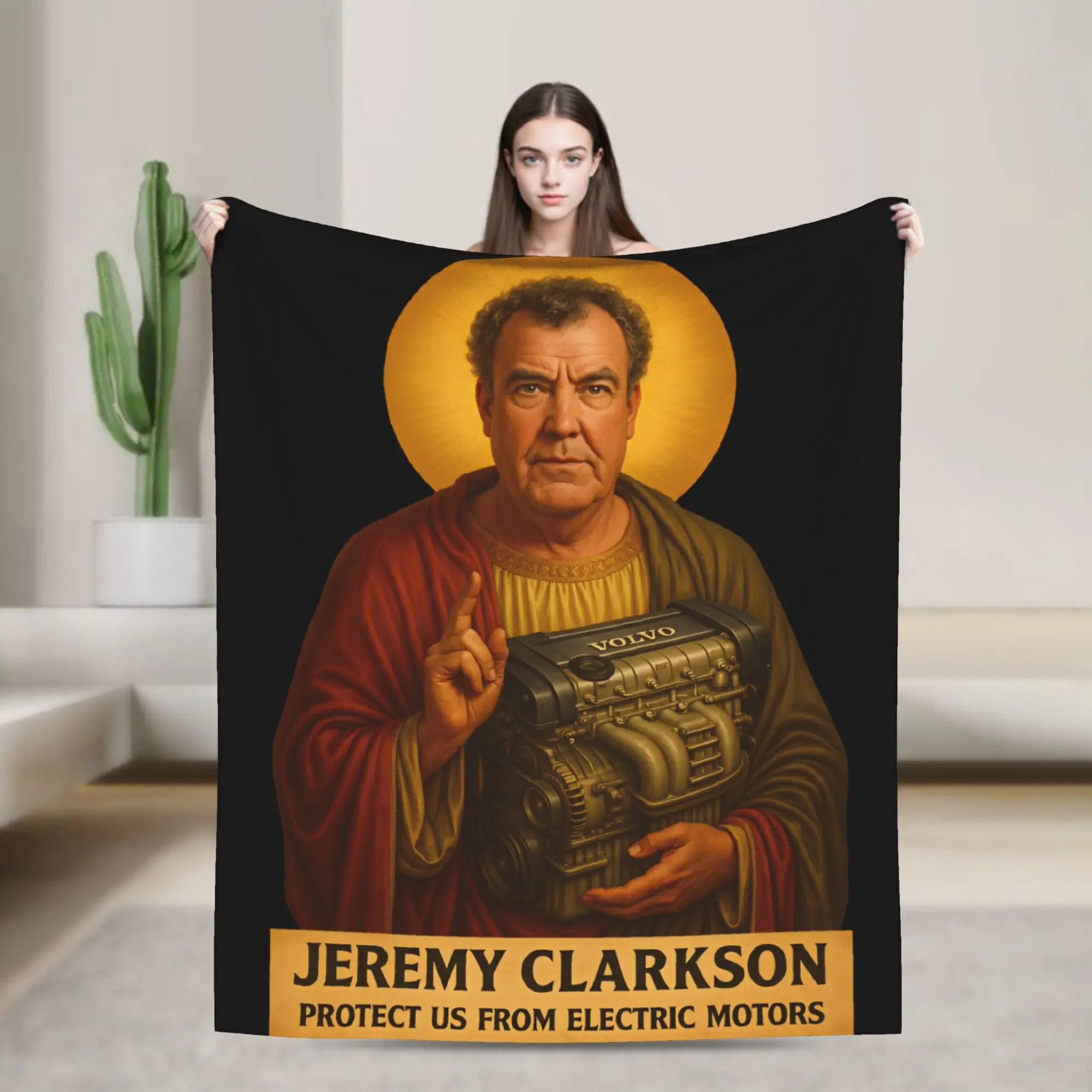 Jeremy Clarkson Protect Us From Electric Motors Fleece Blankets  Vintage Throw Blankets for Home Hotel Sofa Bedspread