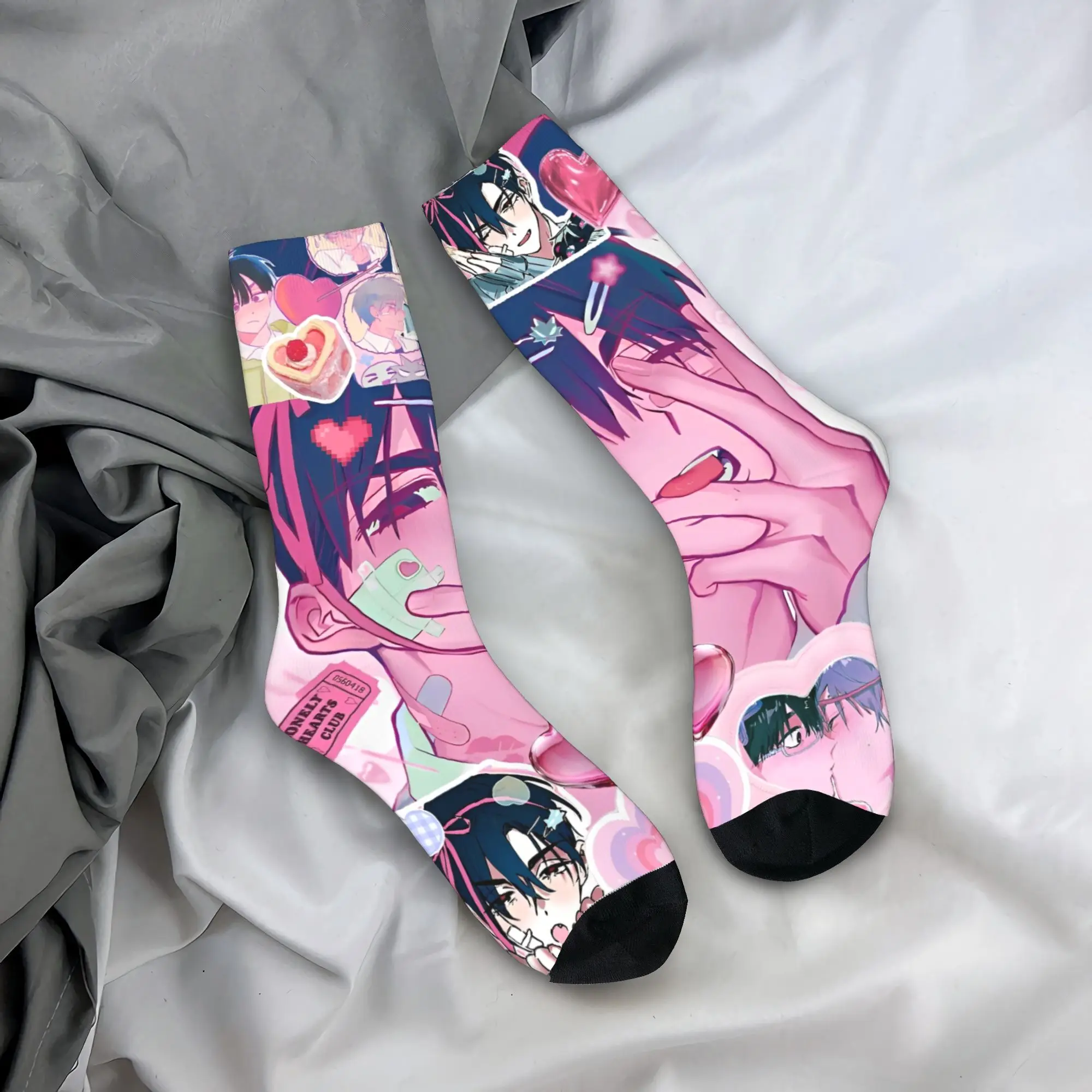 Носки в стиле аниме Alien Stage, забавные чулки, весенние нескользящие мужские носки, мягкие носки для скейтборда на заказ