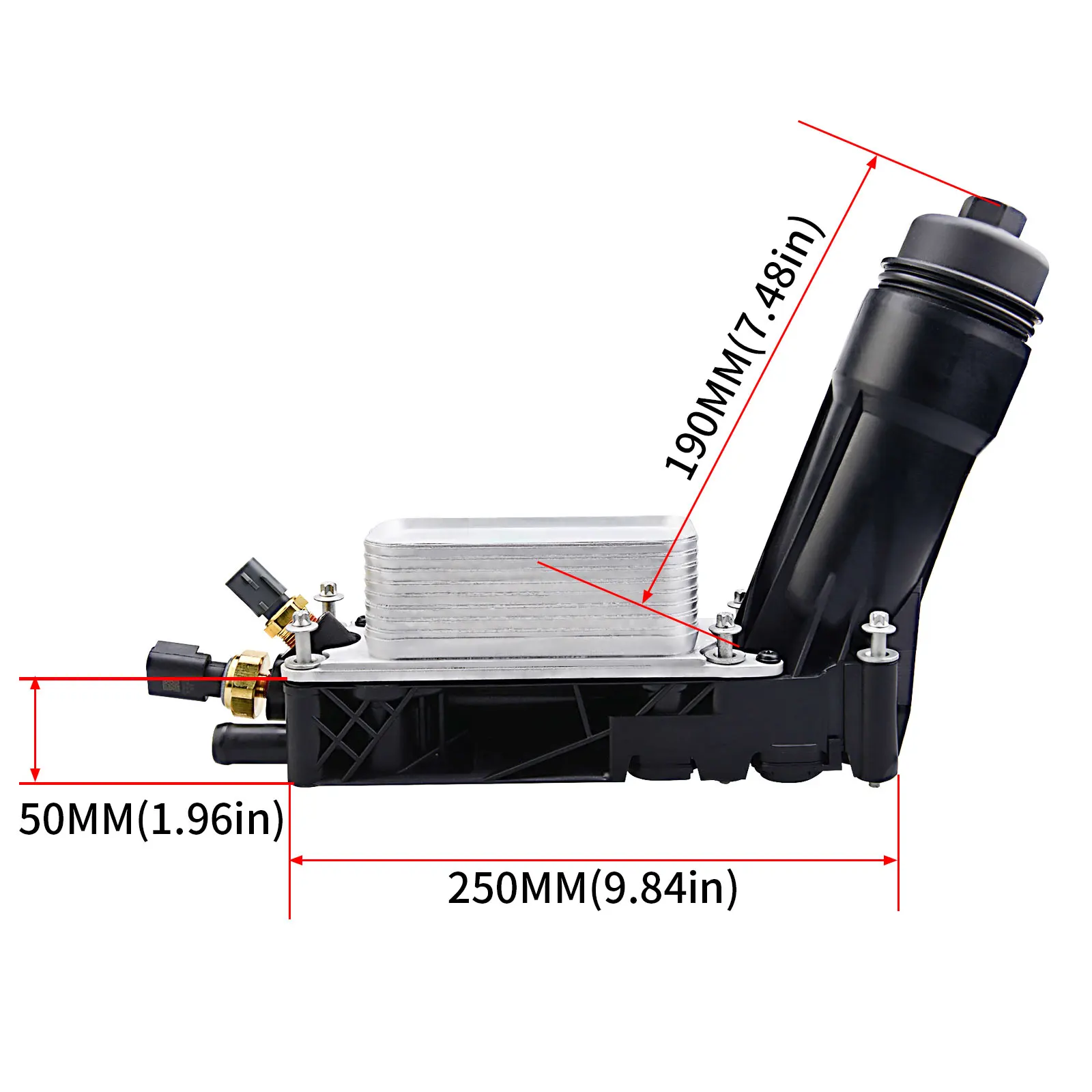 

AADD-Engine Oil Cooler Filter Housing OEM 5184294AE for Chrysler Dodge Jeep Ram 3.6L 2011-2013 With sensor Gaskets Plastic