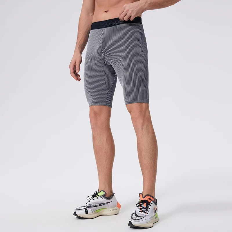 

New Summer Breathable Casual Fitness Training 5-Point Pants Men'S Versatile Running Sports Quick Drying Tight Compression Shorts