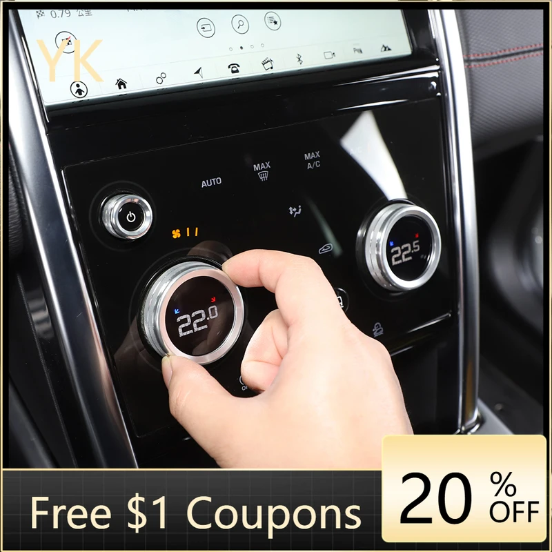

For Land Rover Range Rover Evoque 2020-2025 Car Central Control Air Conditioner Volume Knob Cover Ring Trim Car Accessories