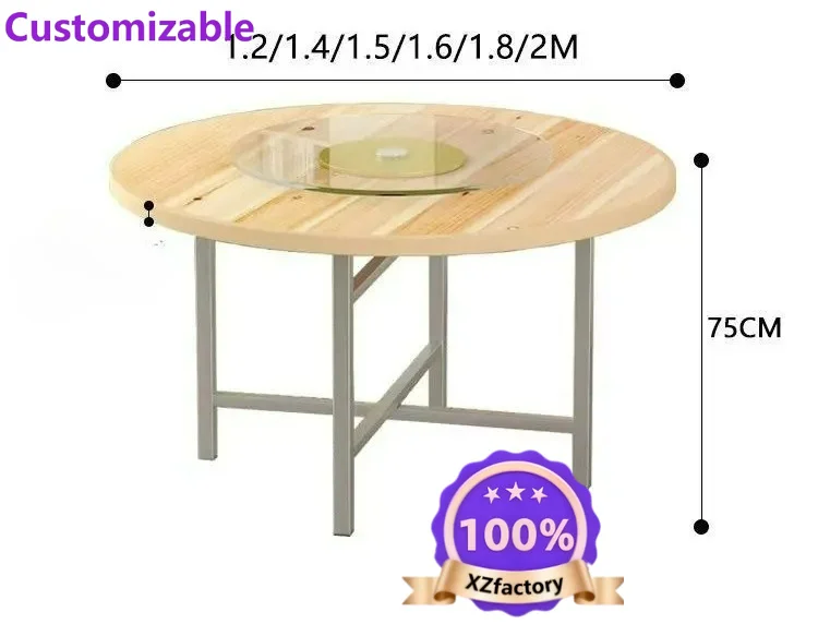 Factory Direct 2026 Large round tabletop panel, household small apartment, glass turntable table, fast food restaurant, hotel, c