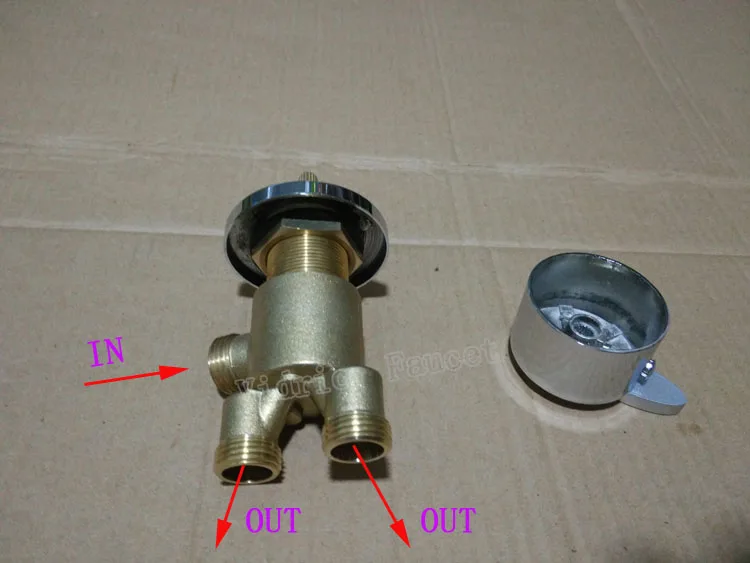 1 in 2 out shower faucet mixing valve , bathtub separator for tap and sprinkler , shower faucet mixer