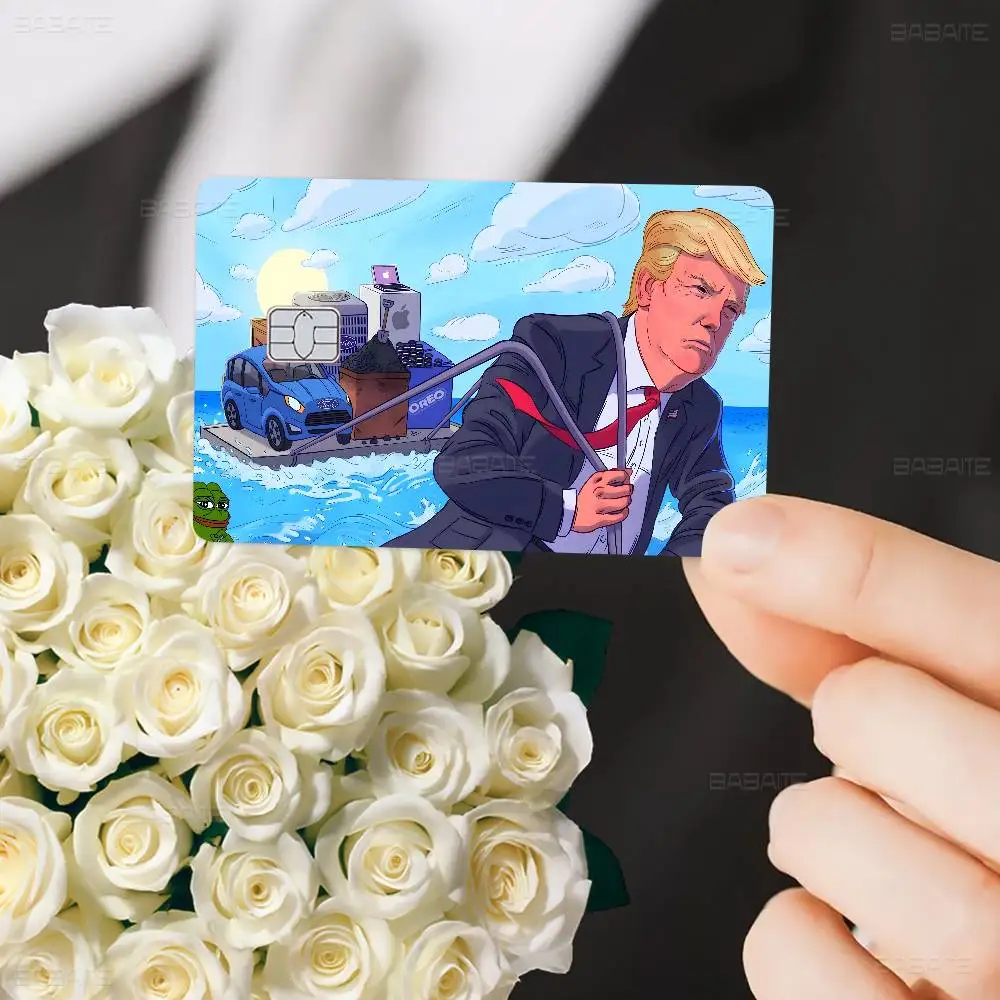 2025 Donald T-Trump Anmie Sticker Film Skin Cover for Credit Card Debit Bank Card Front view 6