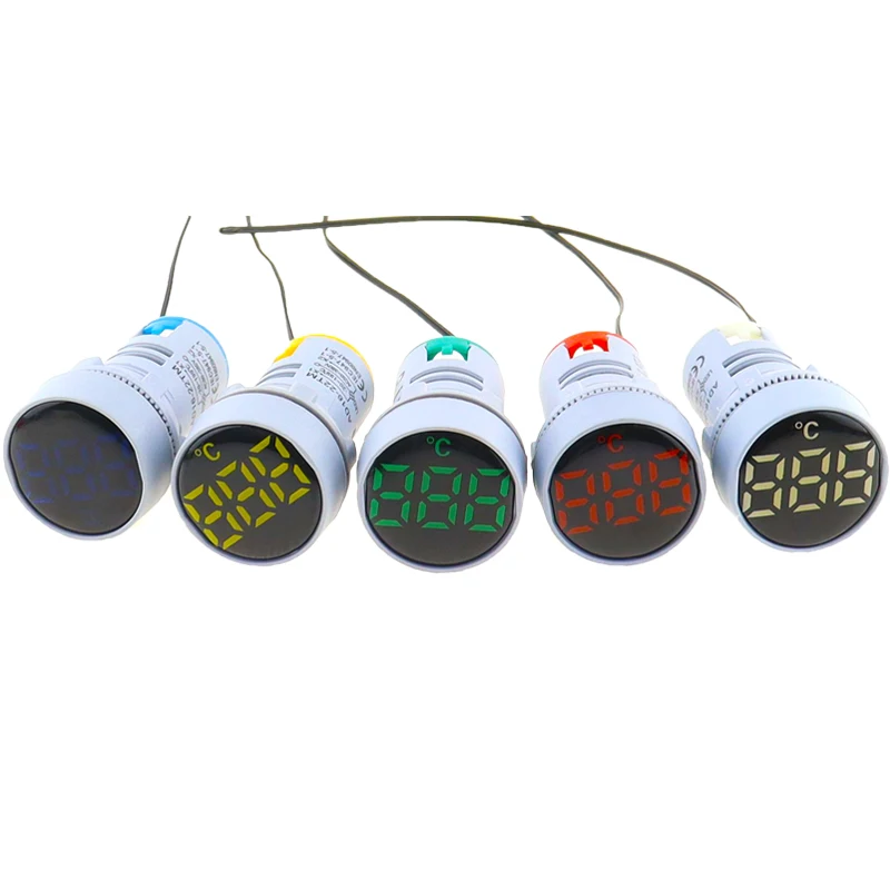 

22mm LED Digital Display Tempetature Indicator Signal Thermometer Measuring Range -20-120 Celsius