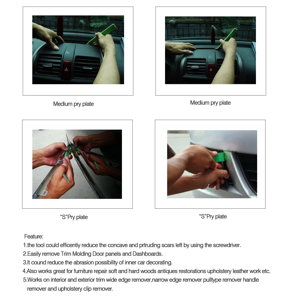 2 stück Tragbare Auto Auto Radio Panel Tür Clip Panel Trim Dash Audio Entfernung Installer Hebeln Reparatur Set Hand Werkzeuge kit – Detail 4