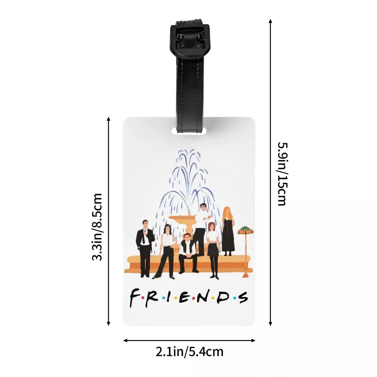 Custom Friends TV Show Luggage Tag Privacy Protection Baggage Tags Travel Bag Labels Suitcase