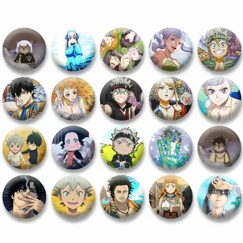 Anime Black Clover Button Pins Cartoon Asta Yuno Badges on Backpack Hat Clothes Accessories Jewelry Brooches Gifts for Friends