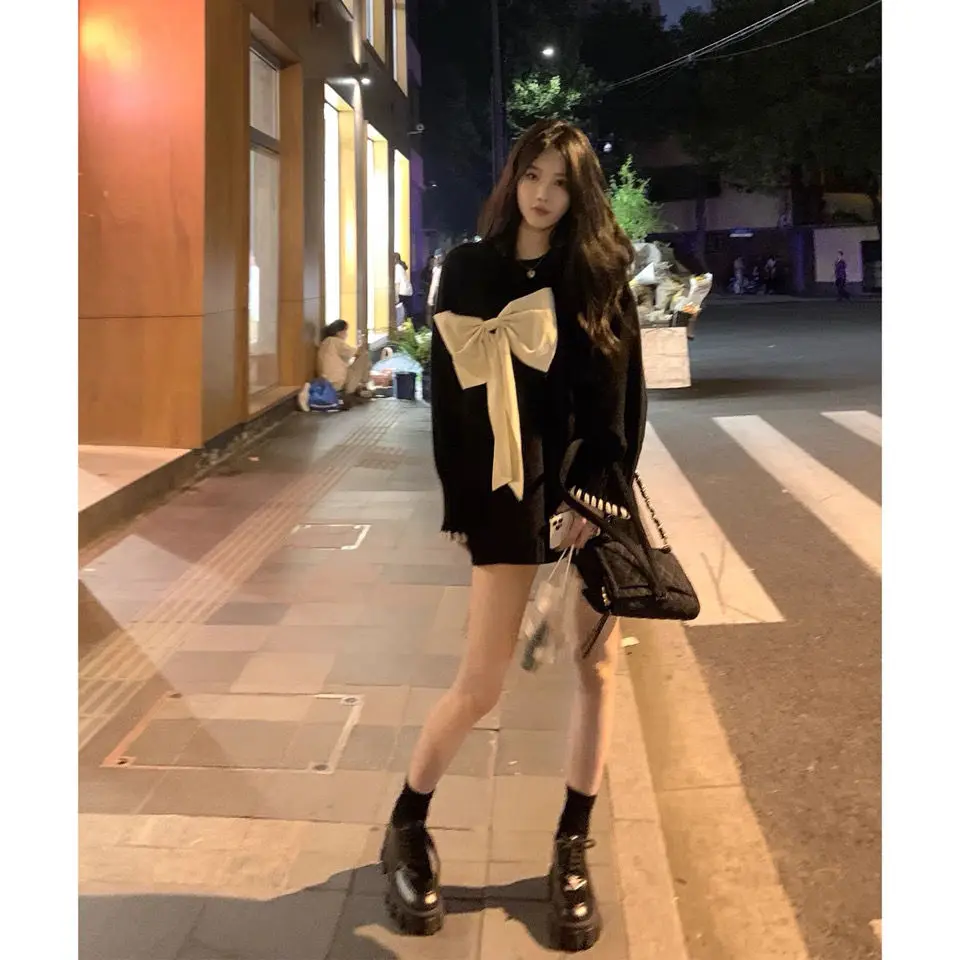 

Sweaters Jumpers Pullovers Woman Y2K White Chenille Ornament Pattern Regular Christmas Holiday Winter Festive Season Decoration