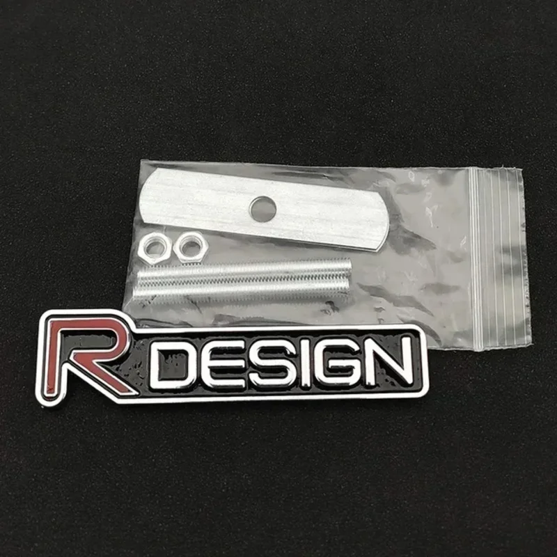 3d Metal R DESIGN Emblem Car Front Grill Logo For Volvo V40 CX60 C30 V70 V60 V50 S60 V90 R Design Rdesign Sticker Accessories view 5