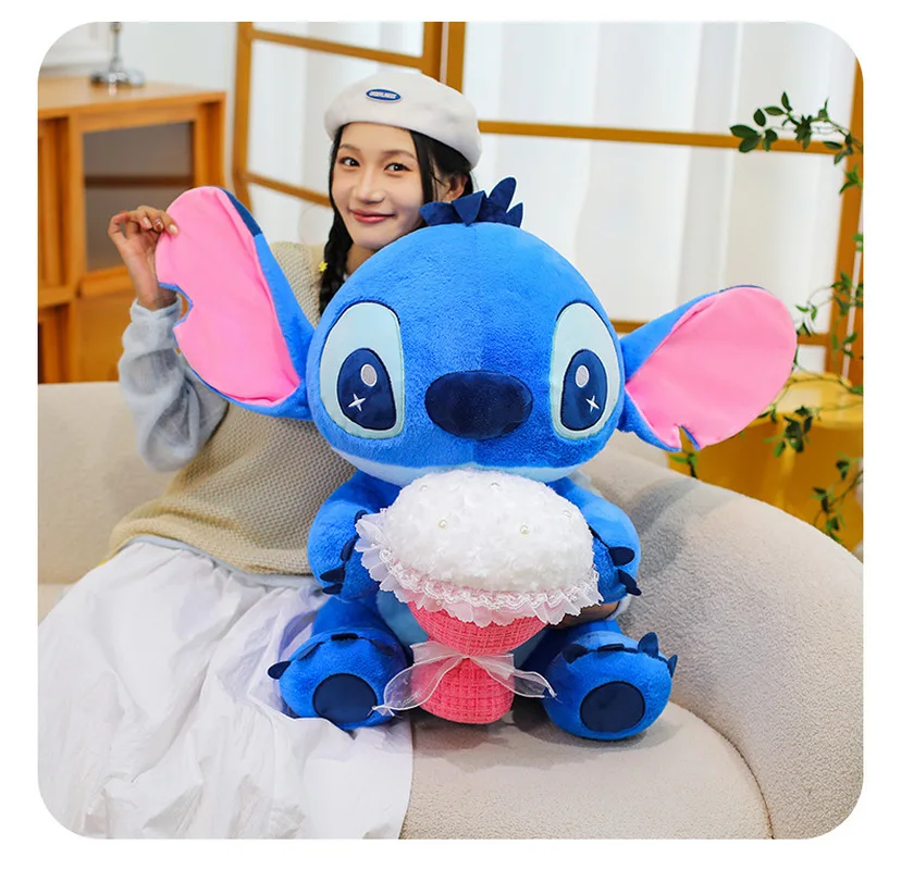 جديد حار بيع 30-45 سنتيمتر في المخزون روز حزمة غرزة ألعاب من نسيج مخملي دمية للفتيات عيد ميلاد هدية عيد دمية للأطفال #6