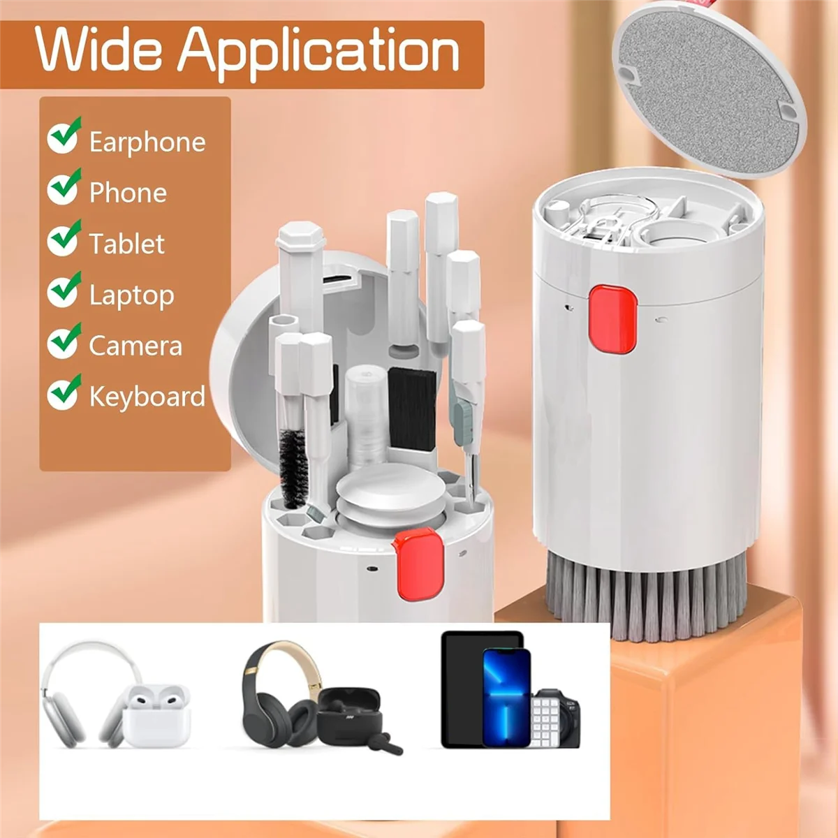 طقم تنظيف جديد، طقم تنظيف سماعات الأذن لأجهزة Airpods Pro 1 2 3، منظف الهاتف مع فرشاة لتنظيف سماعات الأذن البلوتوث والكاميرا