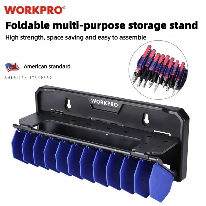 Workpro Screwdriver Plier Storage Rack Metal Heavy Duty Wall Mounted Tools Organizer for Garage Workshop Multifunctional Tool