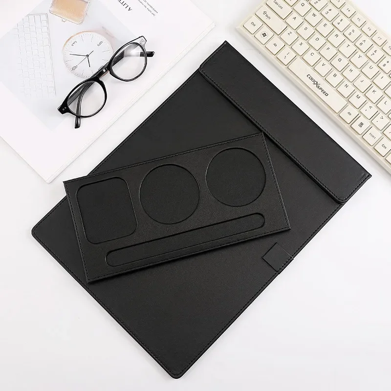 A4 Clip Board Leather Writing Pad with Pen Holder Folder Paper Office Supplies Organizer Clipboard Storage Box Document