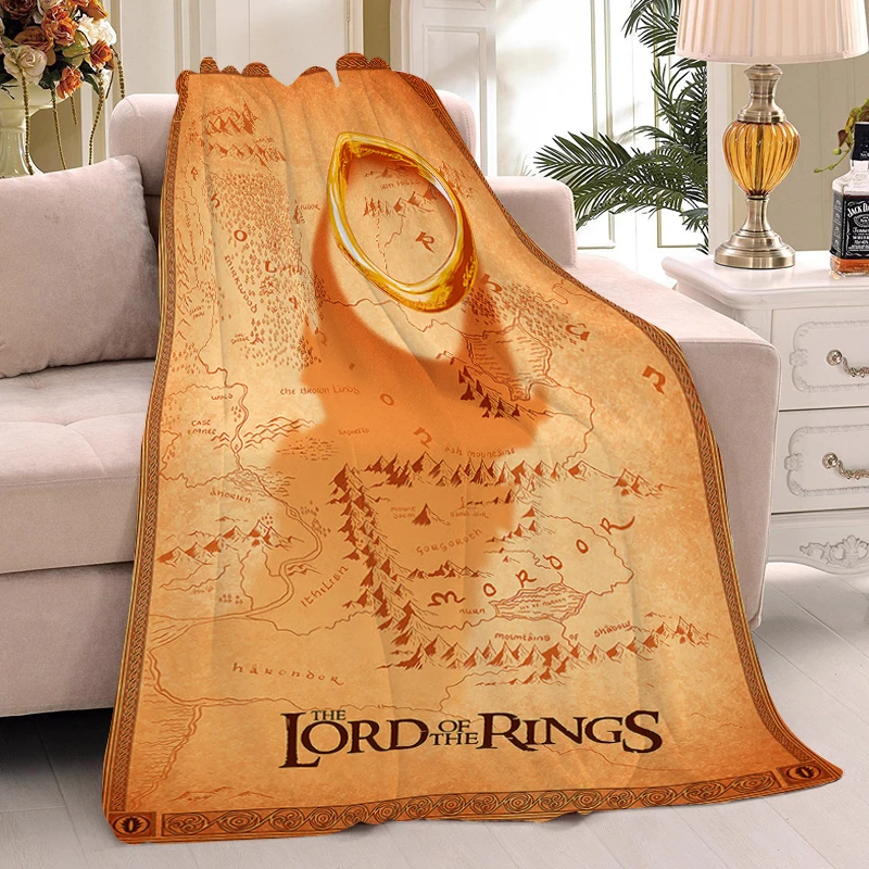 Sofa Blankets for Winter The L-Lord of the R-Rings Microfiber Bedding Custom Warm Knee Bed Fleece Camping Fluffy Soft Blankets