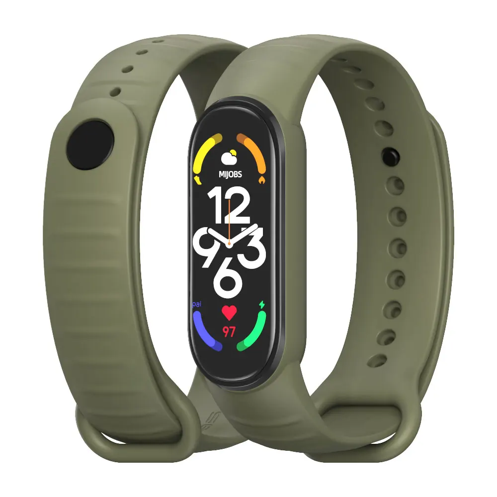 สายสำหรับ Xiaomi Mi Band 7 6 5สายรัดข้อมือซิลิโคน TPU แบบนิ่มสำหรับเปลี่ยน MiBand 6 7 5สายรัดข้อมืออัจฉริยะ Mi 7