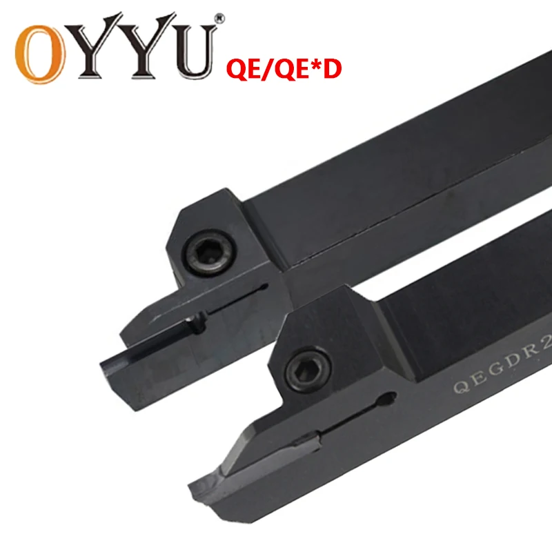 LIHAOPING QECD QEFD QEGD QEHD QE External Grooving CNC Tool Holder Precision Parting Off Boring Bar Shank 16 20 25 Support Lathe