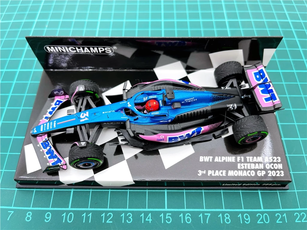 

Minichamps 1:43 F1 A523 Ocon 2023 Monaco Simulation Limited Edition Resin Metal Static Car Model Toy Gift