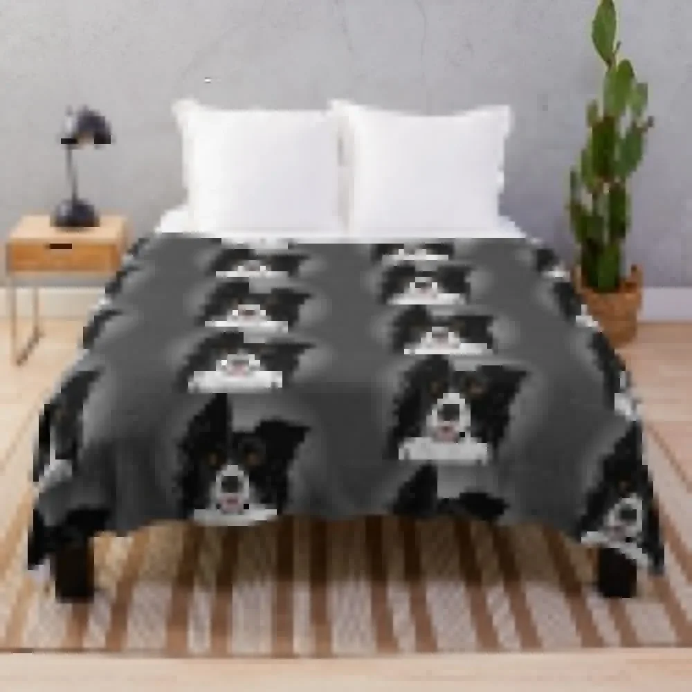 Border Collie Throw Blanket Thermals For Travel Sofas Hairy Blankets