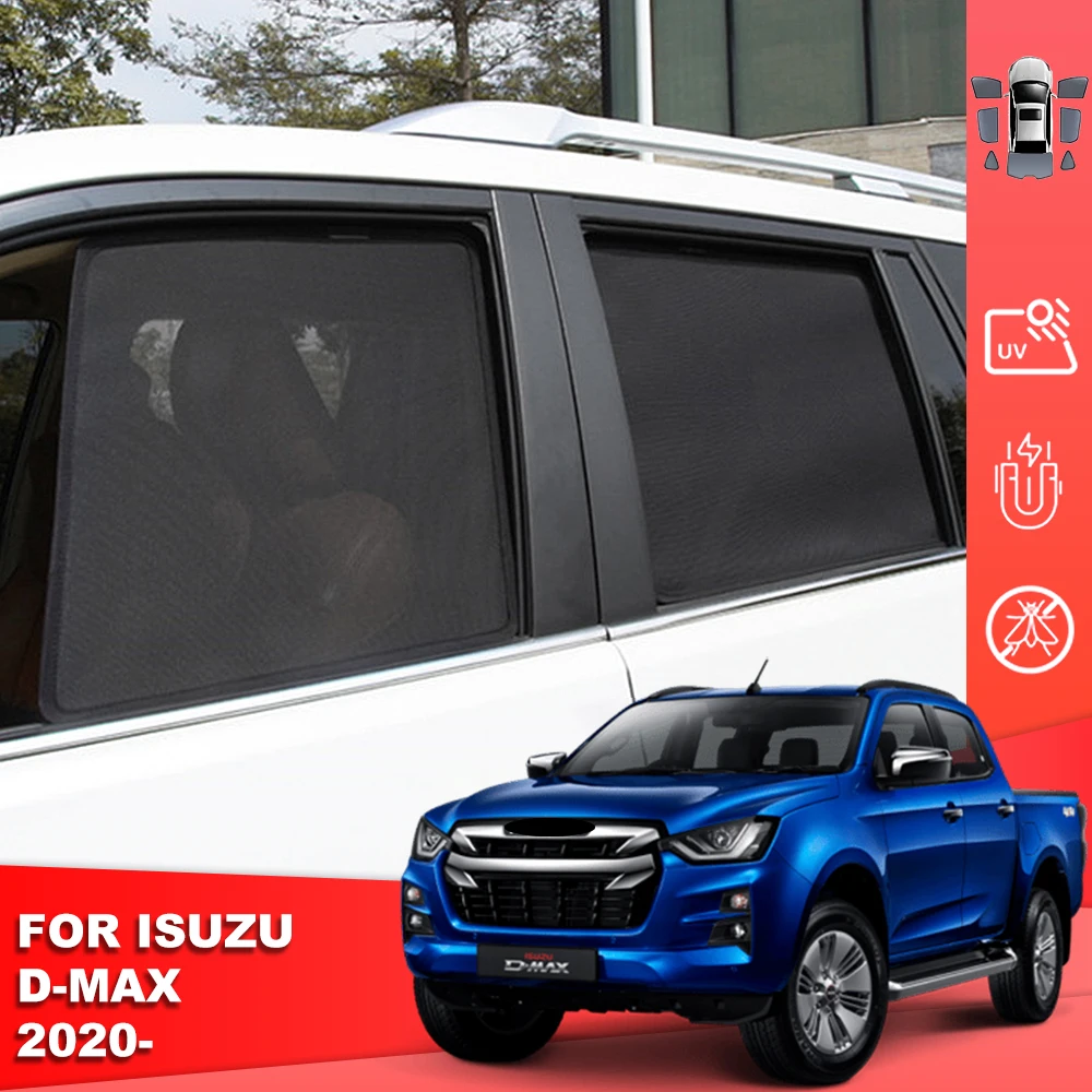 

For Isuzu D-MAX MK3 2020-2024 Magnetic Car Sunshade Shield Front Windshield Curtain Rear Side Baby Window Sun Shade Visor