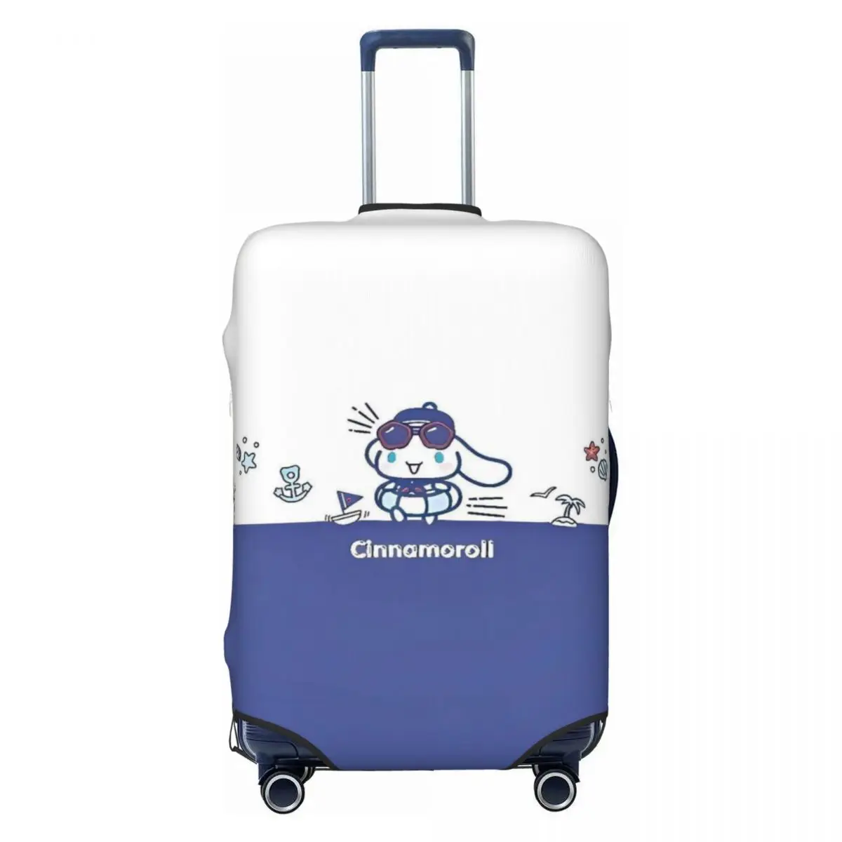 

Cinnamon Curl Cinnamoroll Kawaii Suitcase Cover Cruise Trip Holiday Fun Luggage Supplies Protection