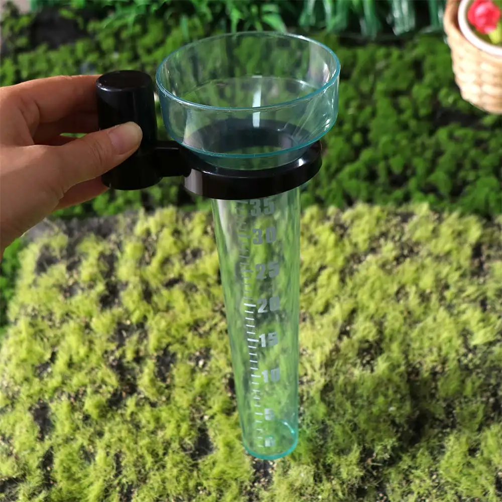 Portable Gardening Rainwater Meter Transparent Plastic Rain Measurement Tool Accurate with Scale Rain Gauge Cup Outdoor